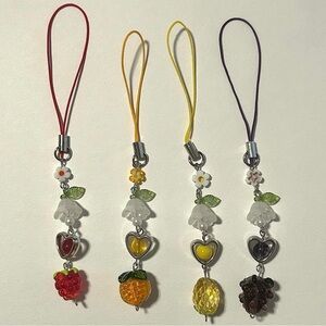 Handmade fruit, phone charm